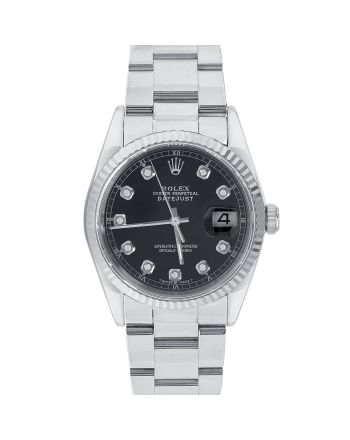 Rolex Datejust 16220 Black Diamond Dial